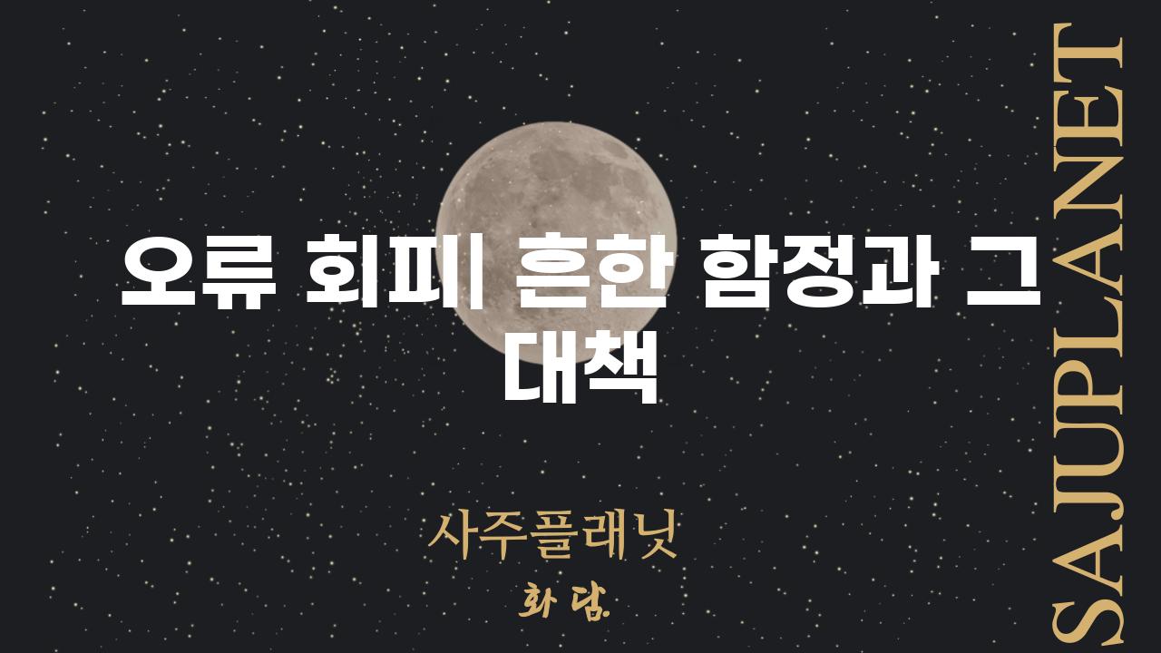 오류 회피| 흔한 함정과 그 대책