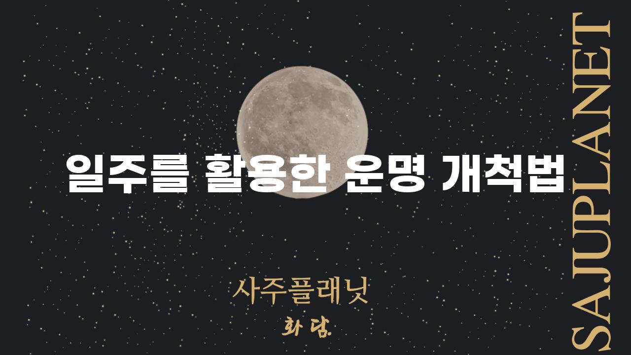 일주를 활용한 운명 개척법