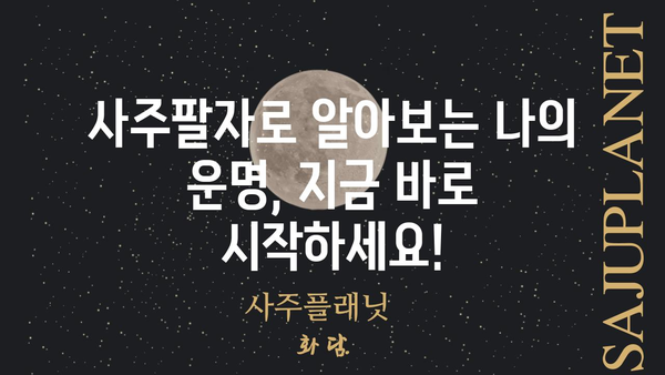 나의 운명, 낱낱이 파헤치다! 사주팔자 종합분석 컨설팅 | 운세, 궁합, 재물운, 진로, 미래 예측