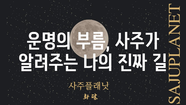 사주팔자가 알려주는 나의 운명의 부름| 당신의 숨겨진 재능과 성공 전략 | 사주, 운명, 적성, 직업, 성공