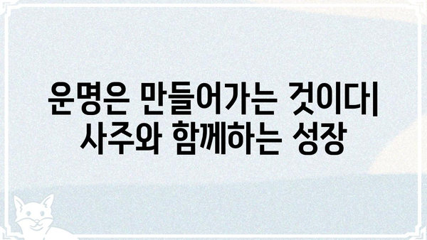 동일한 사주팔자, 다른 운명을 만드는 5가지 이유 | 사주, 운명, 자유의지, 변화