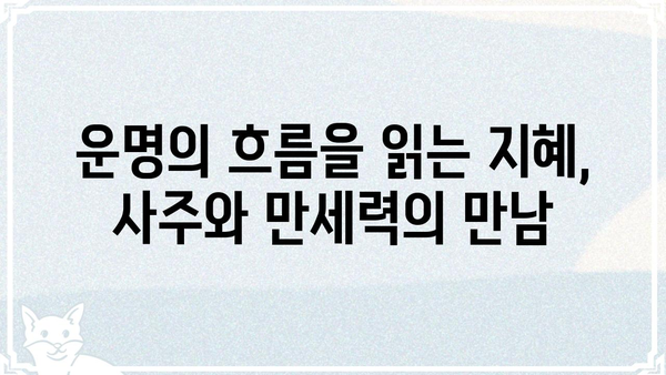 사주팔자와 만세력의 숨겨진 연결고리| 깊이 알아보는 두 개념의 관계 | 사주, 만세력, 운세, 운명, 궁합