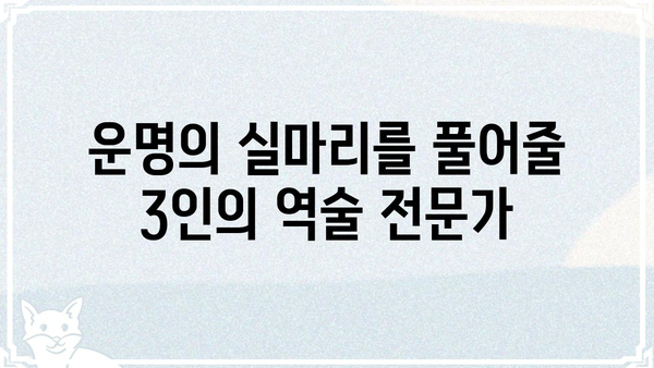 현 시점 최고의 역술인 3인| 당신의 미래를 밝혀줄 전문가를 만나보세요 | 역술, 사주, 운세, 타로, 점술, 추천