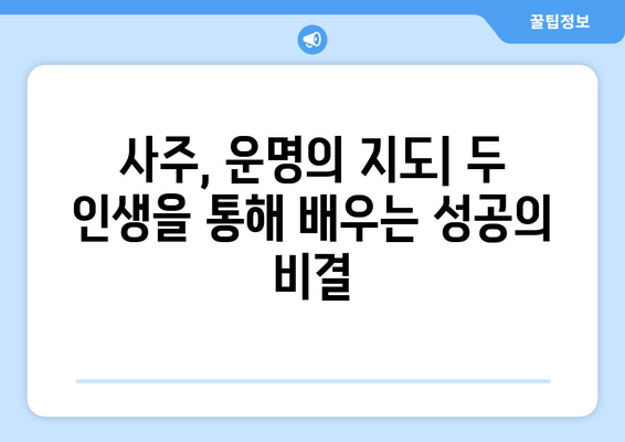 사주팔자 비교| 사법시험 합격자 vs 미장원 출신 의사 | 운명, 성공, 직업, 성격, 비교 분석